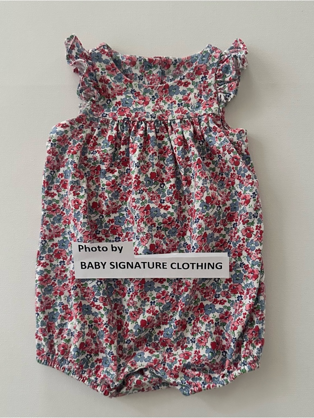 Ralph Lauren 3 Months Baby Girl Floral Romper Ruffle Spring Summer